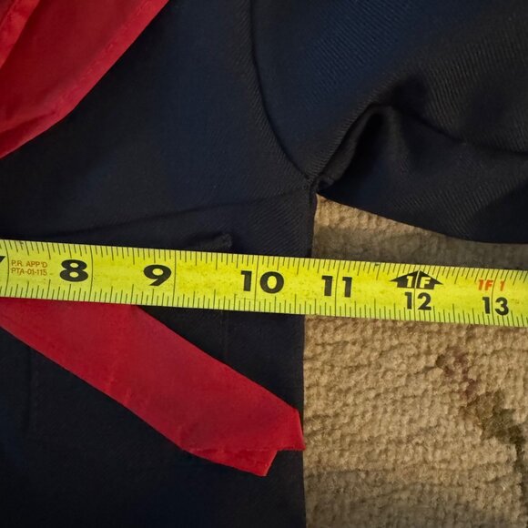 Vtg R-Gee Originals Infant Navy Sailor Suit 12M Red Tie & Embroidered Sleeve - Picture 7 of 8